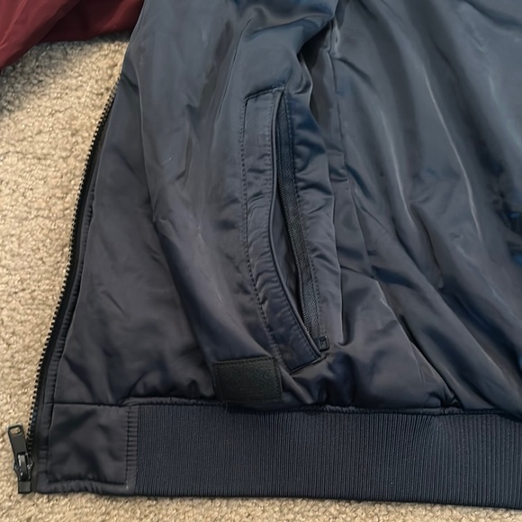 Kevitle Men’s NASA Collection Zip Up Flight Bomber Jacket Burgundy Size S - Picture 6 of 11